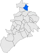 Расположение муниципалитета на карте провинции