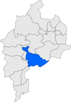 Расположение муниципалитета на карте провинции