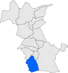 Расположение муниципалитета на карте провинции