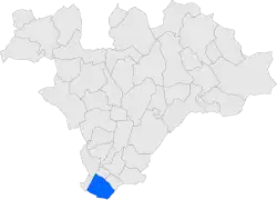 Расположение муниципалитета на карте провинции