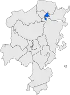 Расположение муниципалитета на карте провинции