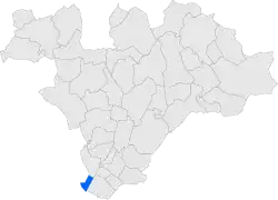 Расположение муниципалитета на карте провинции