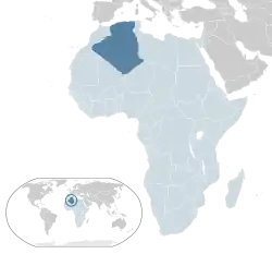 Алжир на карте мира