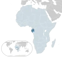 Габон на карте мира