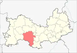 Ковылкинский район на карте