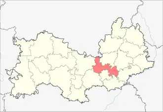 Лямбирский район на карте