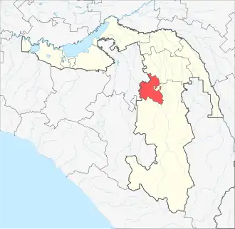 Город Майкопадыг. Мыекъуапэ къалэ округ на карте