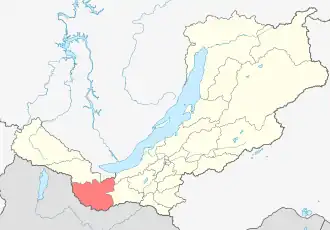 Закаменский район на карте