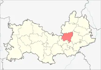 Ромодановский район на карте