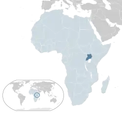 Уганда на карте мира