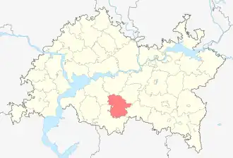 Аксубаевский район на карте