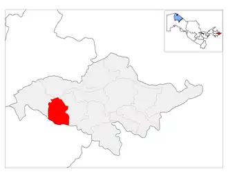 Бустанский район на карте