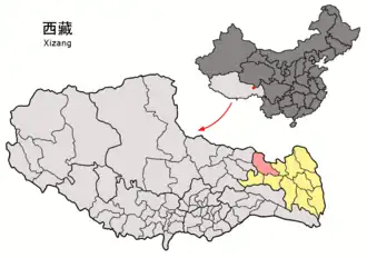 Денгчен на карте