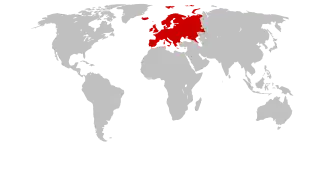 Территория Европы (красный цвет)
