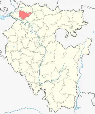 Калтасинский район на карте