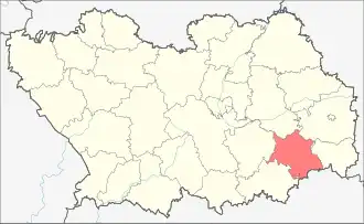 Камешкирский район на карте