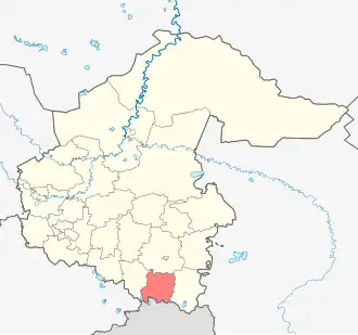 Казанский район на карте