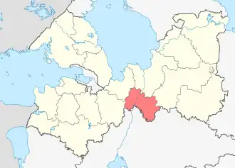 Киришский район на карте