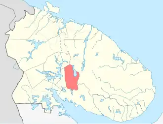 город Кировск с подведомственной территорией на карте