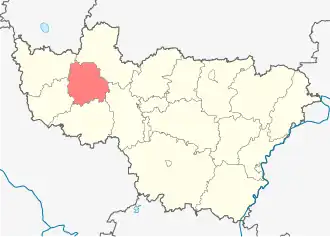 Кольчугинский район на карте