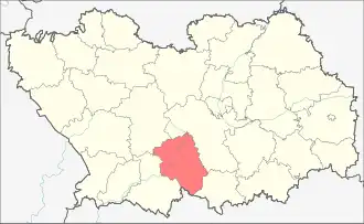 Колышлейский район на карте