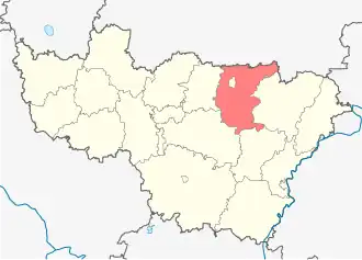 Ковровский район на карте