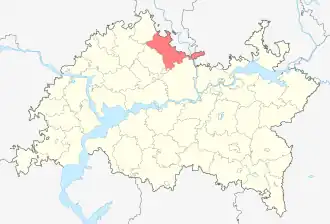 Кукморский район на карте