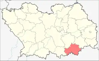 Лопатинский район на карте