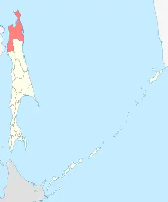 Охинский районгородской округ «Охинский» на карте
