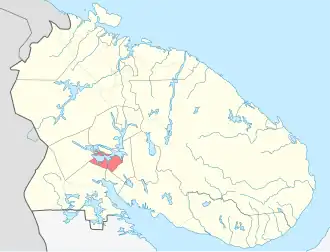 город Полярные Зори с подведомственной территорией на карте