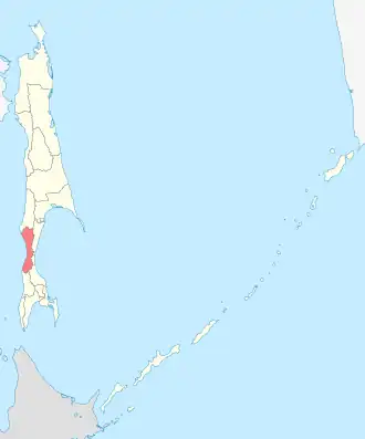 Томаринский район Томаринский городской округ на карте