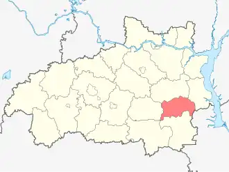 Верхнела́ндеховский район на карте