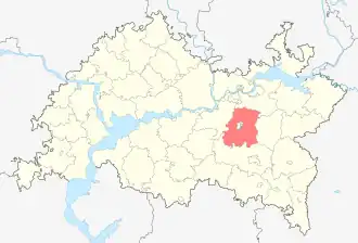 Заинский район на карте