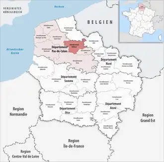 Бетюн на карте