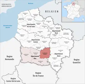 Компьень на карте