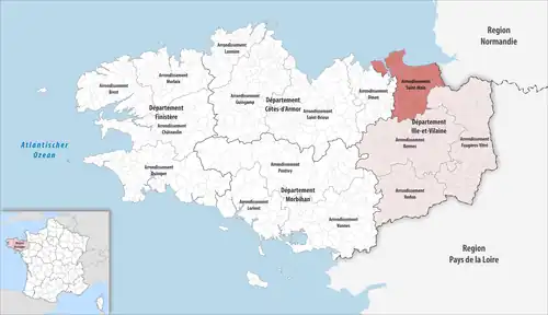 Сен-Мало на карте