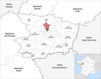 Кантон на карте департамента Мен и Луара