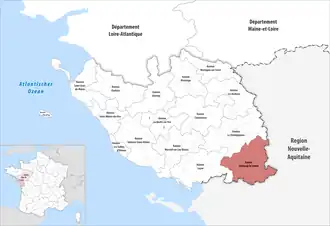 Кантон на карте департамента Вандея