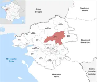 Кантон на карте департамента Атлантическая Луара