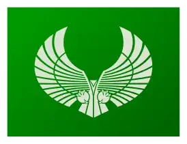 Герб Ромулан с изображением хищной птицы, держащей планеты-близнецы Ромул и Рем