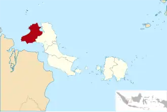 округ Западная Банка на карте