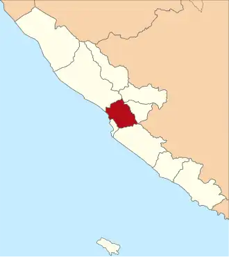 округ Центральный Бенкулу на карте