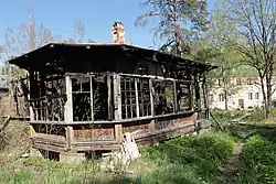 Веранда сгоревшего дома №4 по Ивановской улице