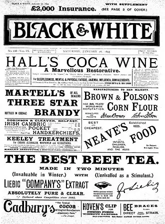 Титульная страница Black and White за 25 января 1895 года
