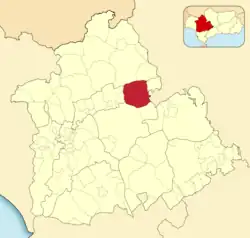 Расположение муниципалитета Лора-дель-Рио на карте провинции