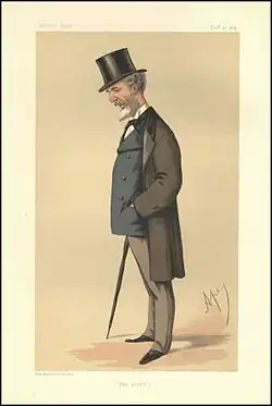Карикатура на 10-го маркиза Твиддэйла в журнале Vanity Fair в декабре 1874 года