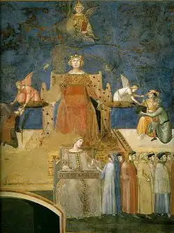 Аллегория доброго правления. Деталь: фигура Правосудия