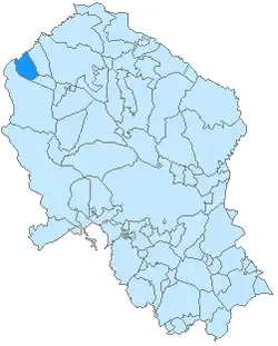 Расположение муниципалитета Лос-Бласкес на карте провинции