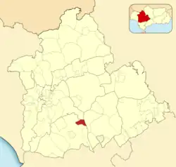 Расположение муниципалитета Лос-Моларес на карте провинции