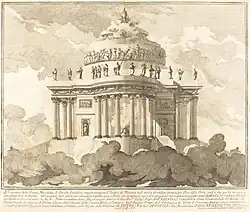 Храм Минервы для «Фестиваля Китая». 1746. Офорт